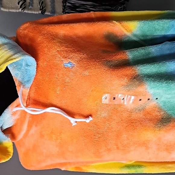 NWT• POLO Ralph Lauren Tie-Dye Cropped Hoodie - Picture 3 of 8